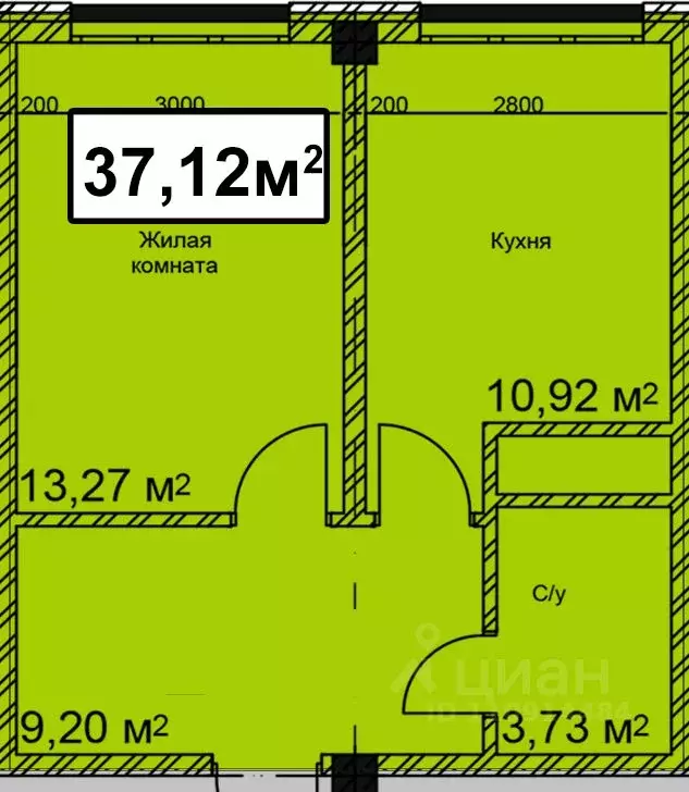 1-к кв. Ставропольский край, Ессентуки ул. Благодатная, 22к2 (37.12 м) - Фото 1