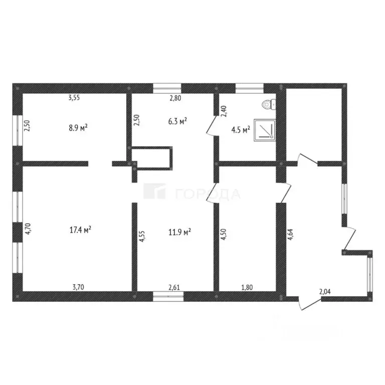 Дом в Кемеровская область, Прокопьевск Бакинская ул., 2 (50 м) - Фото 1