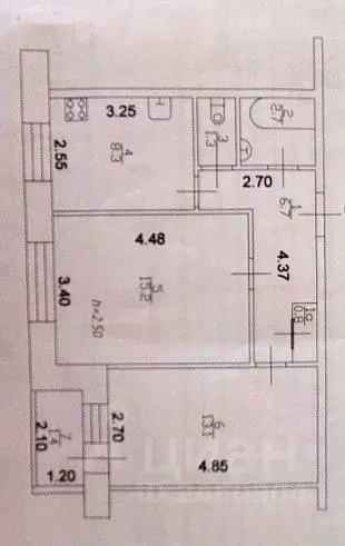 2-к кв. Татарстан, Казань просп. Ямашева, 48 (49.5 м) - Фото 1