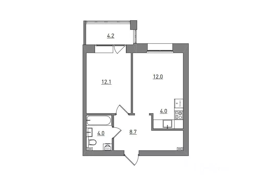 2-к кв. Кировская область, Киров городской округ, пос. Чистые Пруды ... - Фото 2