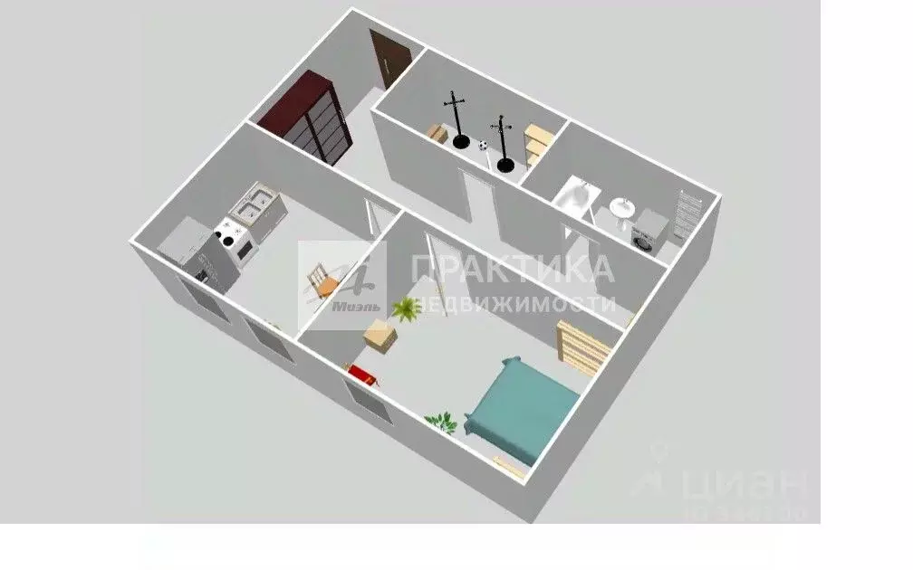 1-к кв. Москва д. Марьино, ул. Жемчужная, 1к6 (41.3 м) - Фото 2