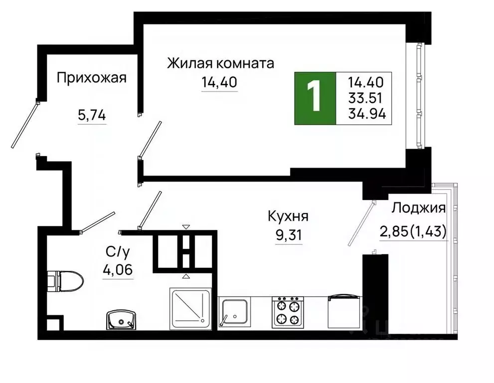 1-к кв. Ростовская область, Ростов-на-Дону Нефтекачка кв-л, Октябрь ... - Фото 0