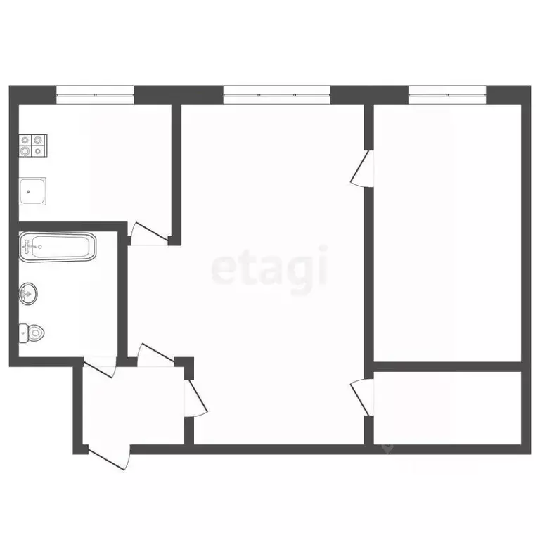 2-к кв. Томская область, Томск Карский пер., 31 (45.8 м) - Фото 2