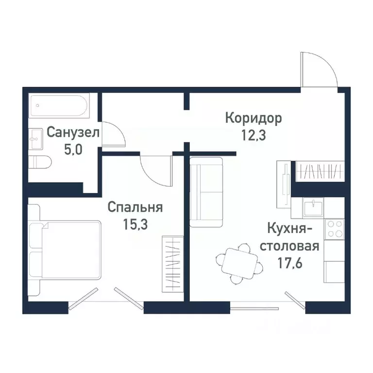1-к кв. Челябинская область, Челябинский городской округ, пос. ... - Фото 1