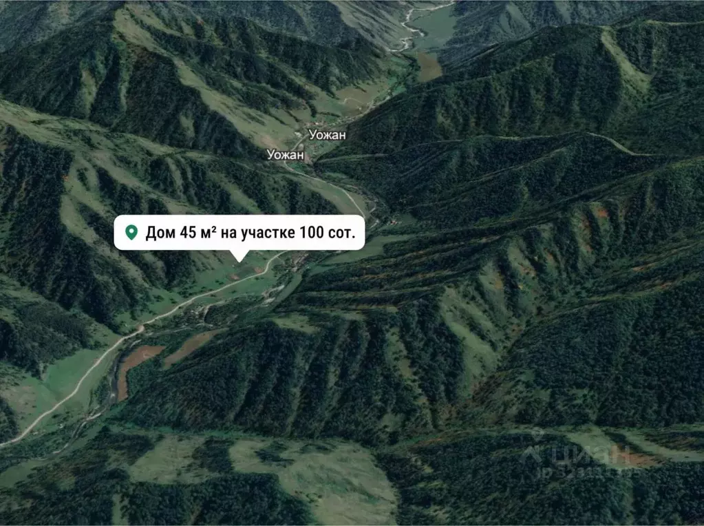Участок в Алтай, Чемальский район, с. Уожан Заречная ул. (100.0 сот.) - Фото 2