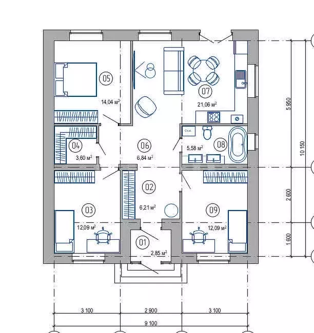 Дом в Кострома, коттеджный посёлок Малиновка, 2-й Рыбацкий проезд (92 ... - Фото 1