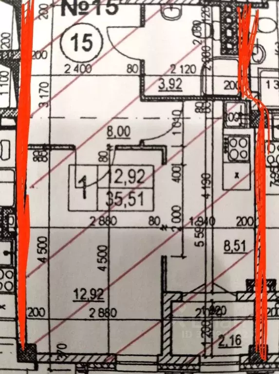 Студия Белгородская область, Белгород Вокзальная ул., 26Ас1 (35.5 м) - Фото 2