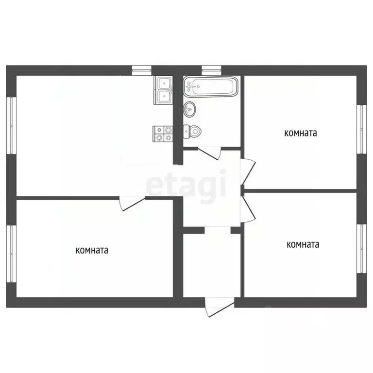 Дом в Крым, Симферопольский район, с. Трудовое  (73 м) - Фото 1