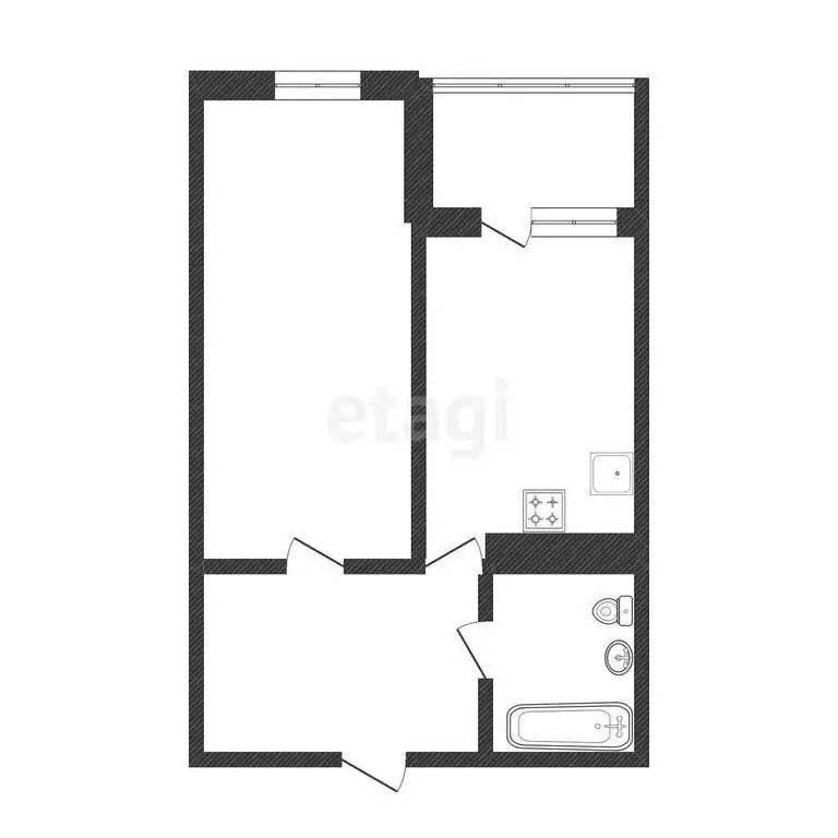 1-комнатная квартира: Белгород, улица Есенина, 9к4 (48.6 м) - Фото 1