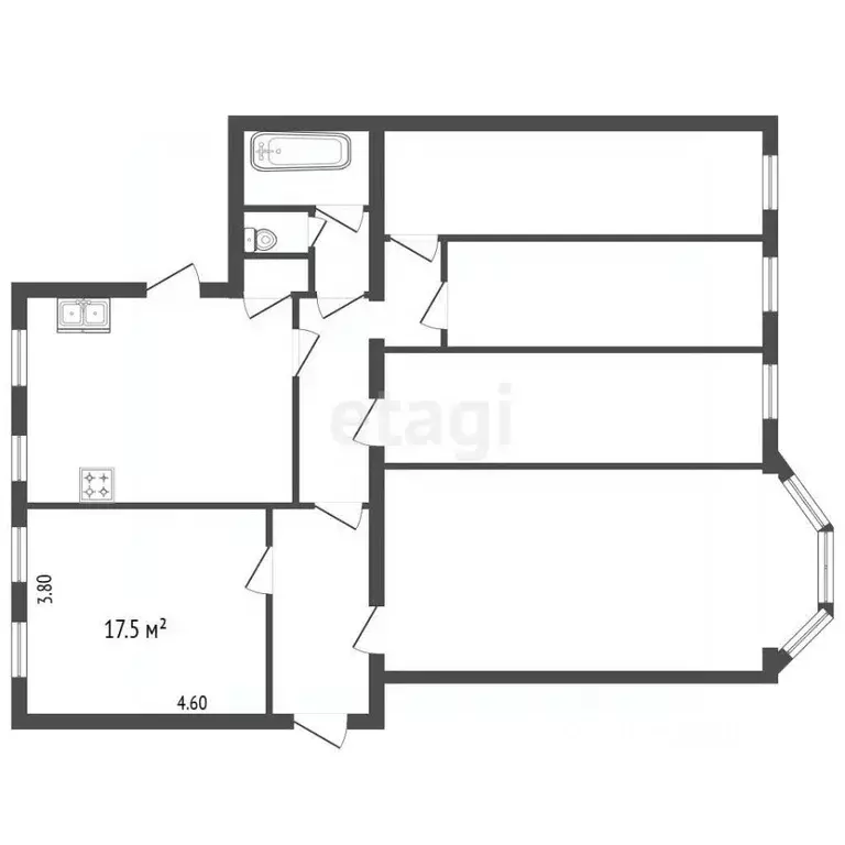 Комната Санкт-Петербург 6-я Красноармейская ул., 14 (17.5 м) - Фото 2