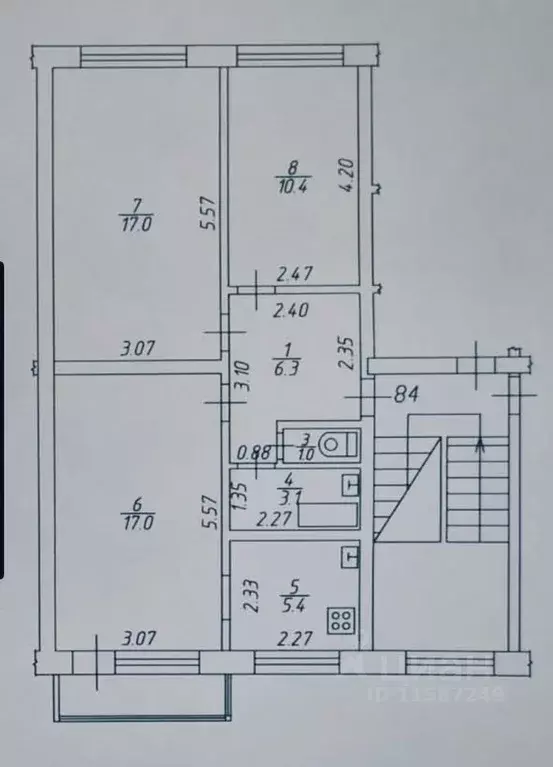 3-к кв. Краснодарский край, Краснодар ул. Имени Дзержинского, 131 ... - Фото 2