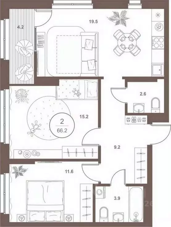 2-к кв. Пензенская область, Пенза Арбеково жилрайон, Дальнее Арбеково ... - Фото 1