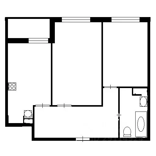 2-к кв. Санкт-Петербург ул. Парфеновская, 9к2 (54.9 м) - Фото 2