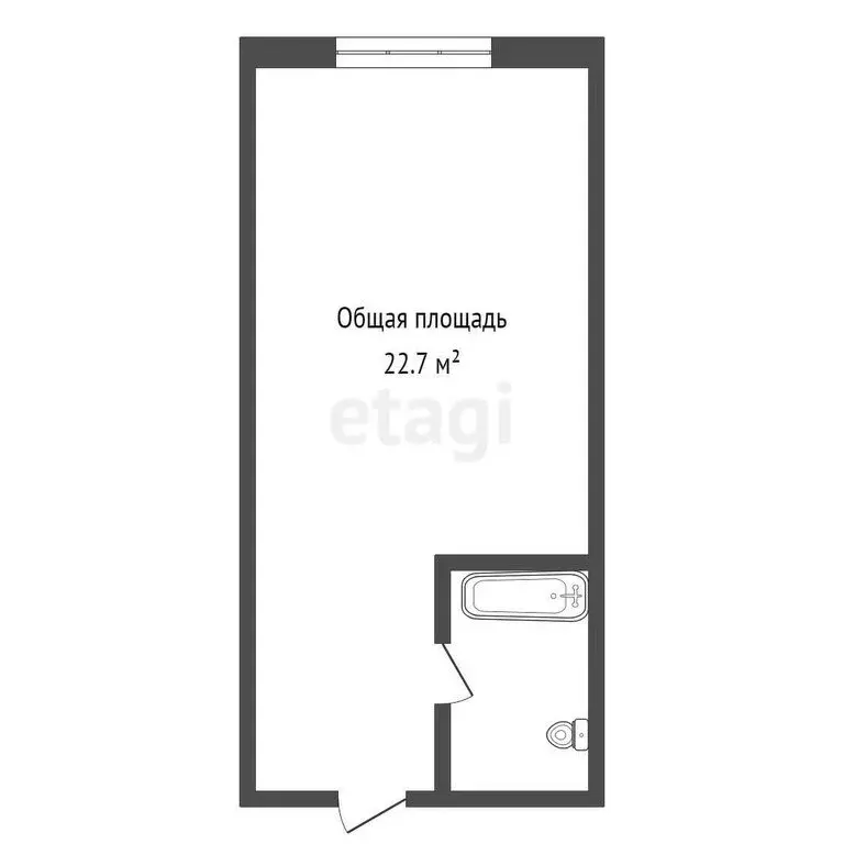 Квартира-студия: Кемерово, улица Сибиряков-Гвардейцев, 21 (22.7 м) - Фото 1