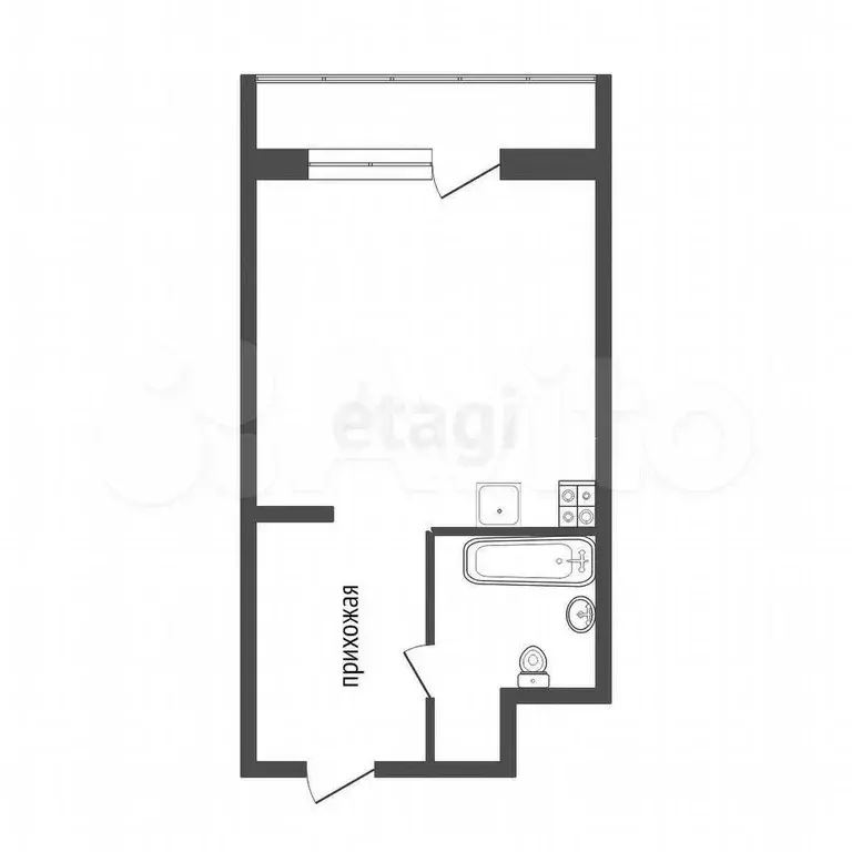 Квартира-студия, 20,9 м, 13/18 эт. - Фото 0