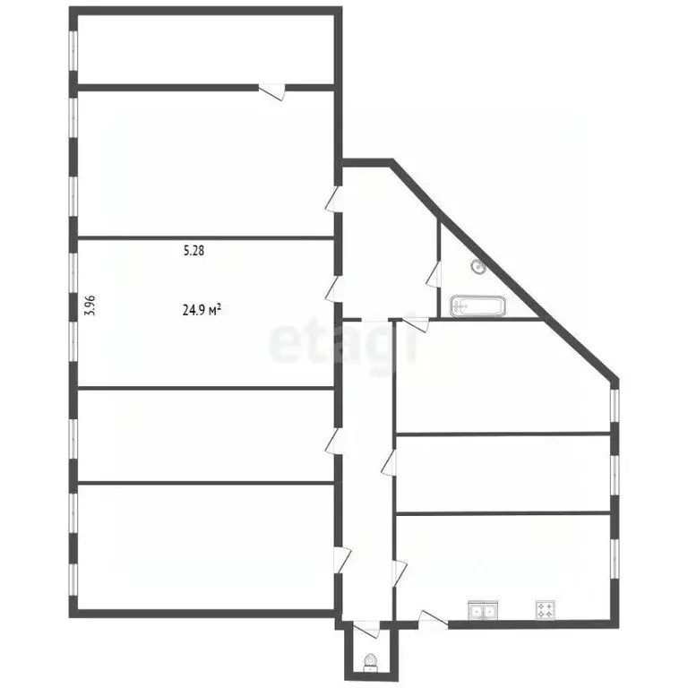 Комната Санкт-Петербург пер. Басков, 37-39 (25.0 м) - Фото 2