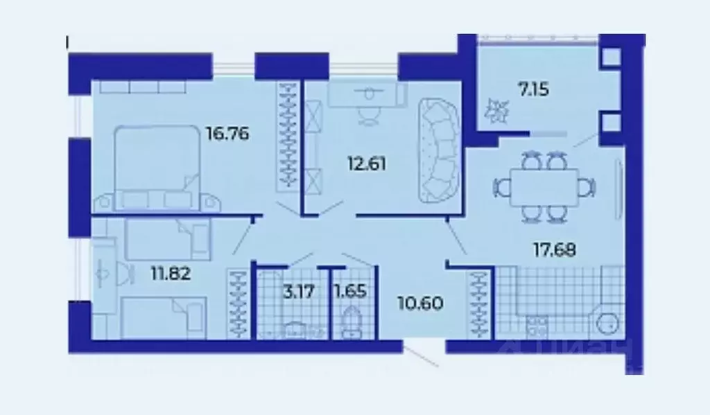 3-к кв. Брянская область, Брянск ул. Ильи Иванова, 5 (82.1 м) - Фото 0