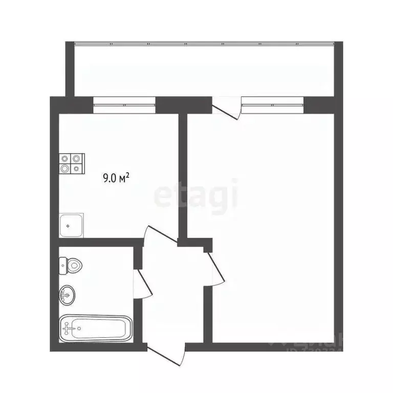 1-к кв. Тюменская область, Тюмень ул. Мебельщиков, 16 (35.6 м) - Фото 0