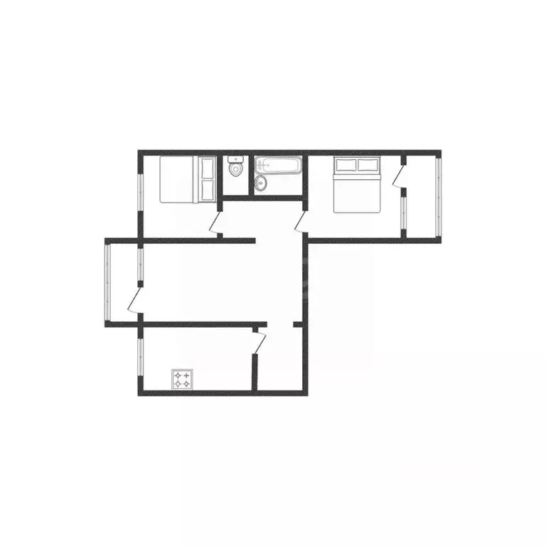 3-к кв. Смоленская область, Смоленск ул. Чернышевского, 1 (68.4 м) - Фото 2