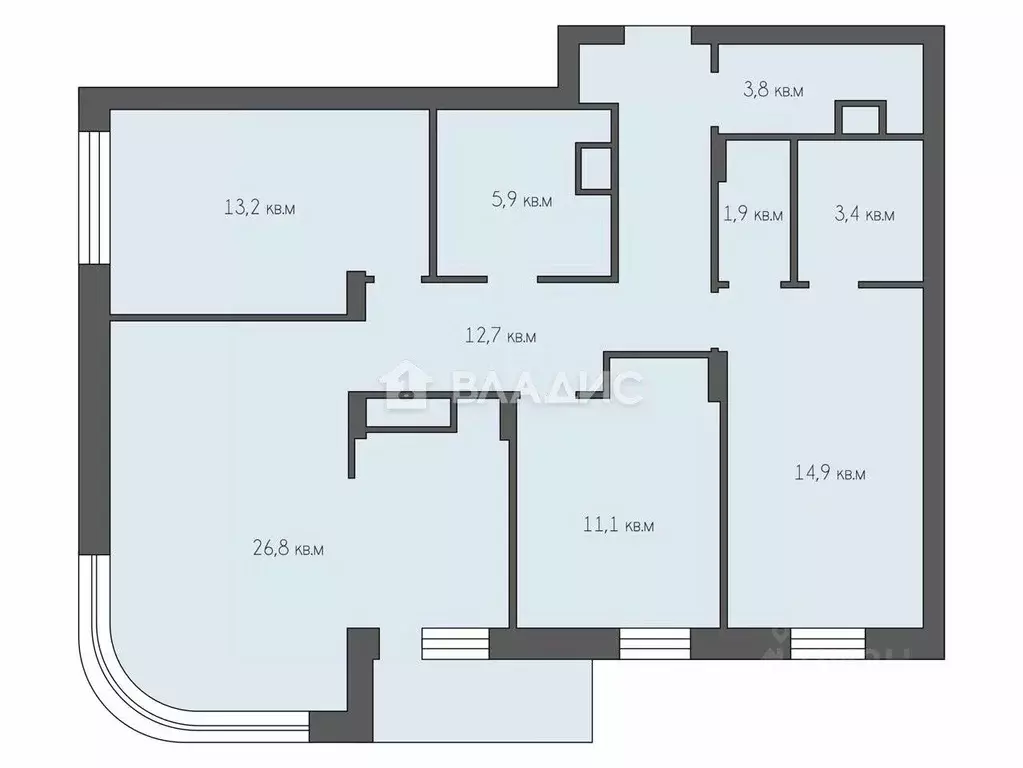 3-к кв. Рязанская область, Рязань Быстрецкая ул., 10 (96.81 м) - Фото 1