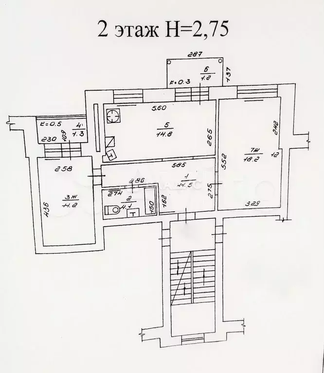 2-к. квартира, 60 м, 2/5 эт. - Фото 0