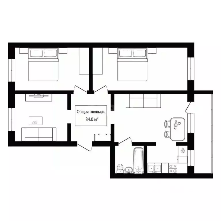 4-к кв. Алтай, Горно-Алтайск Коммунистический просп. (84.0 м) - Фото 2