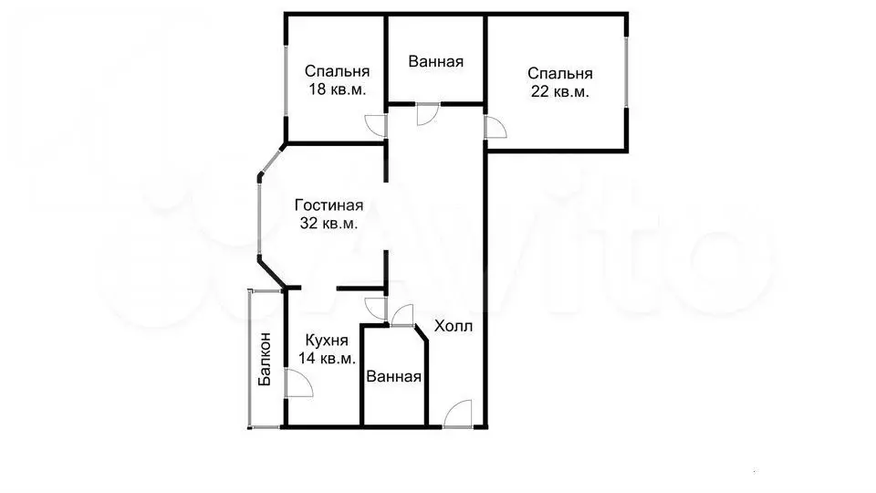3-к. квартира, 113 м, 6/8 эт. - Фото 0