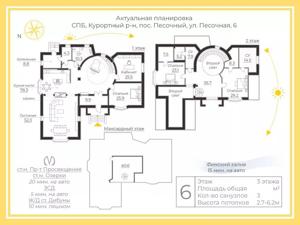 Дом в Санкт-Петербург пос. Песочный, Песочная ул., 6 (450 м) - Фото 1