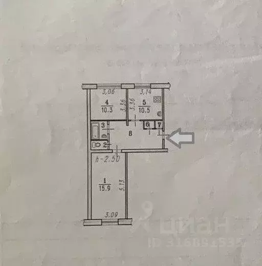 2-к кв. Омская область, Омск просп. Комарова, 27/2 (52.0 м) - Фото 1