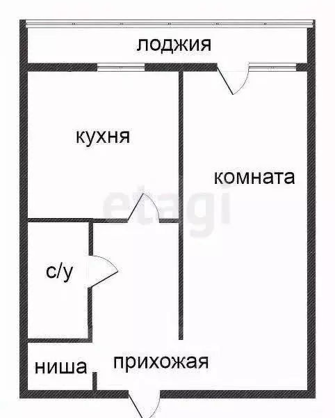 1-к кв. Приморский край, Владивосток Ульяновская ул., 6 (33.7 м) - Фото 1