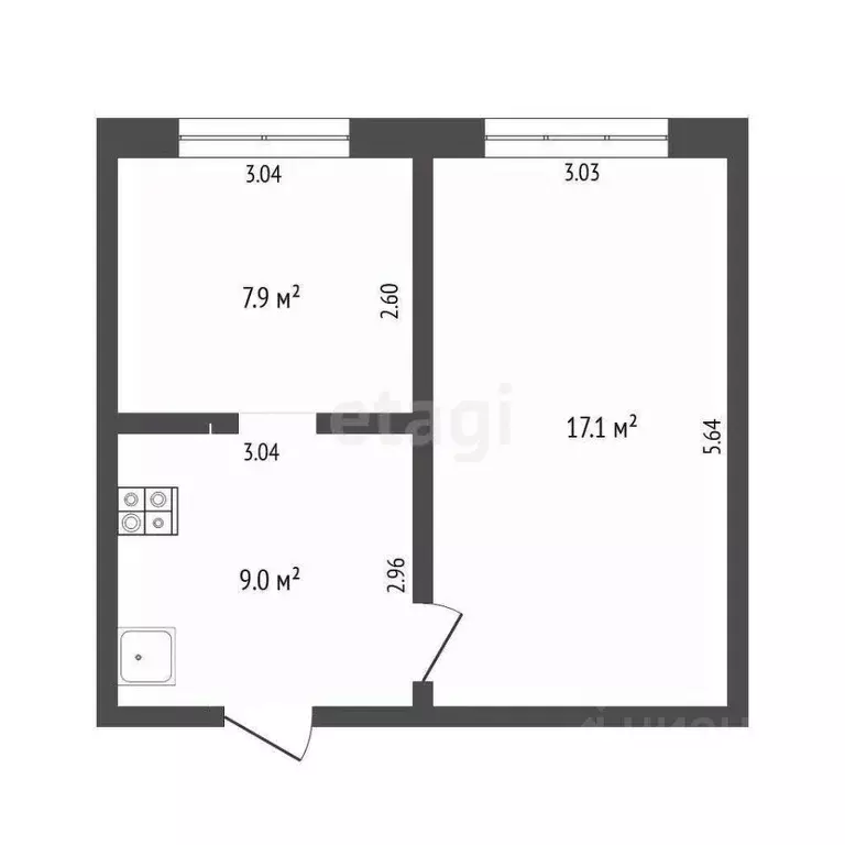 2-к кв. Тюменская область, Тюмень Тарманы мкр, ул. Игримская, 20 (34.2 ... - Фото 1