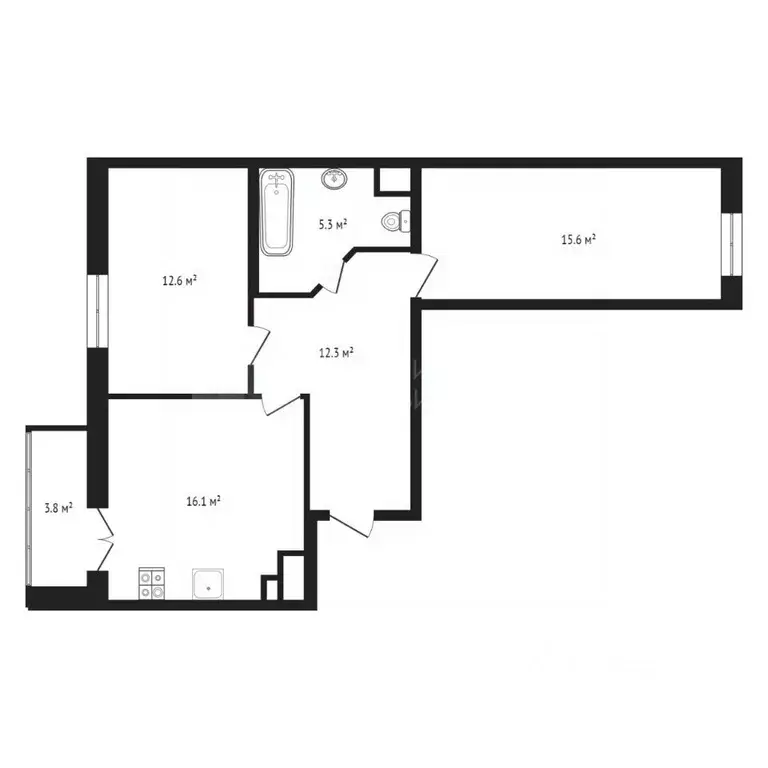 2-к кв. Тюменская область, Тюмень ул. Тимофея Чаркова, 81к2 (62.0 м) - Фото 1