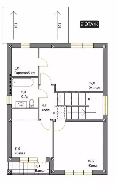 Дом в село Фадеево, Северный переулок (140 м) - Фото 2