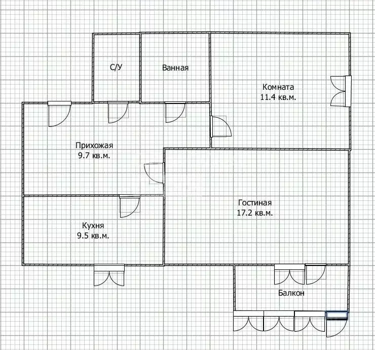 2-к кв. Брянская область, Брянск ул. Володарского, 66Б (51.5 м) - Фото 2