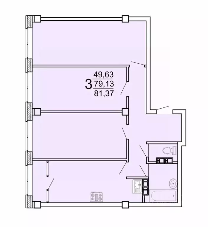 3-к кв. хабаровский край, хабаровск ул. тимощука, 3/2 (83.4 м) - Фото 0