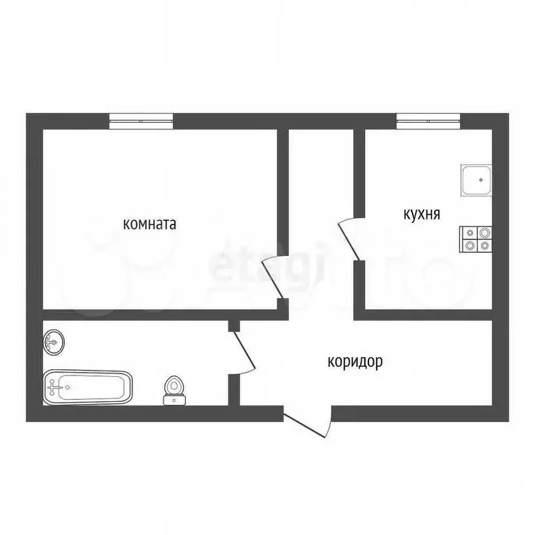 1-к. квартира, 37,5 м, 6/9 эт. - Фото 0