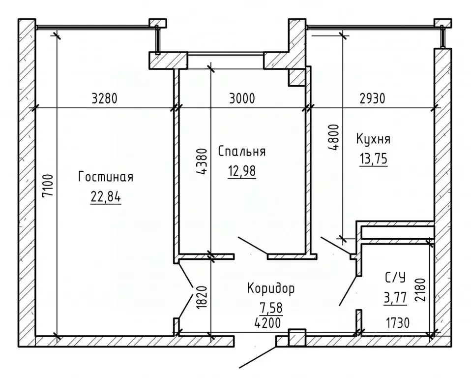 2-к кв. Кабардино-Балкария, Нальчик ул. Тлостанова (62.8 м) - Фото 2