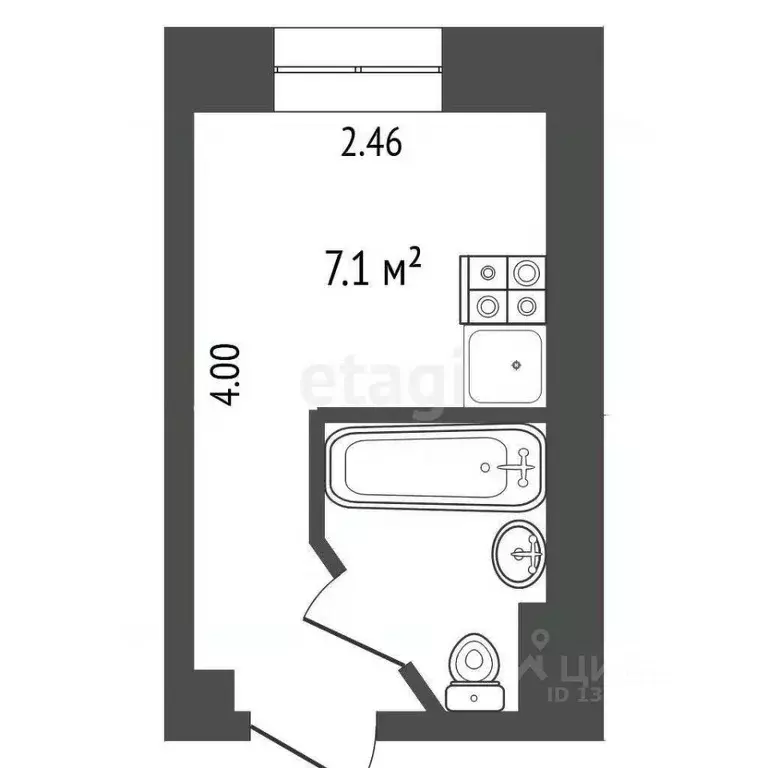 Комната Вологодская область, Вологда Воркутинская ул., 5 (23.4 м) - Фото 2
