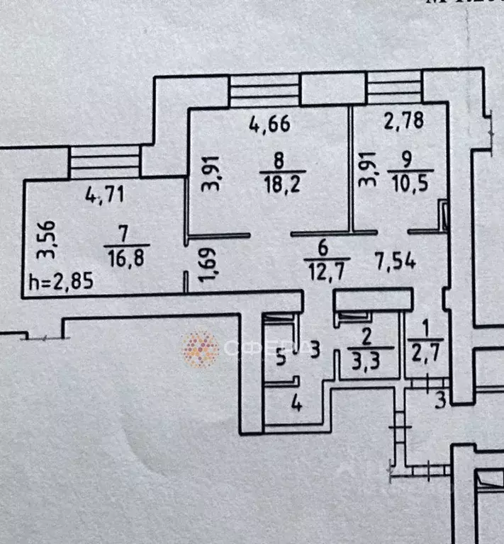 2-к кв. Новосибирская область, Новосибирск ул. Менделеева, 11 (70.0 м) - Фото 1