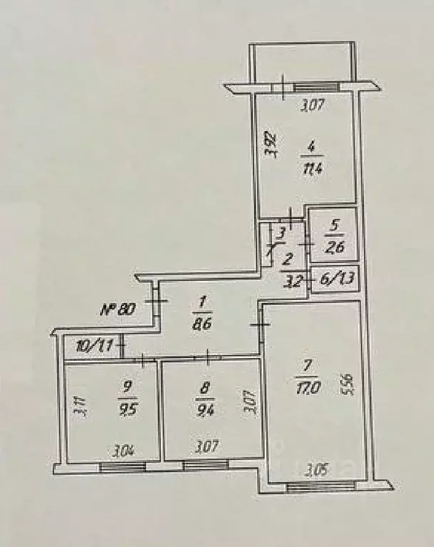 3-к кв. Оренбургская область, Гай Молодежная ул., 81а (64.6 м) - Фото 2