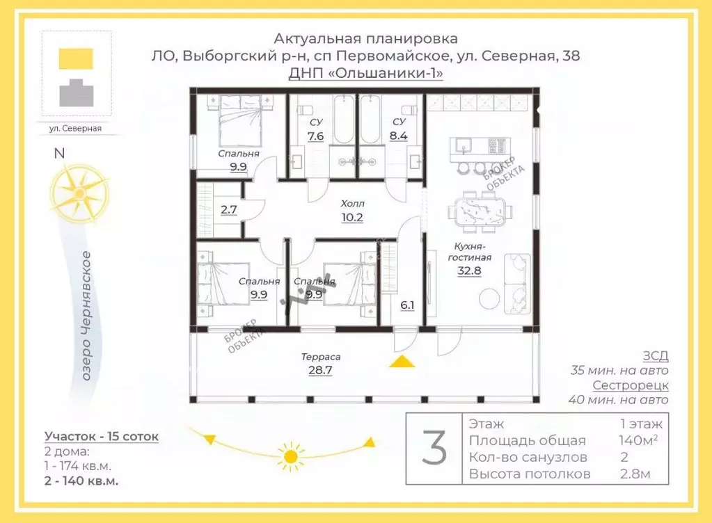 Дом в Ленинградская область, Выборгский район, Первомайское с/пос, ... - Фото 2