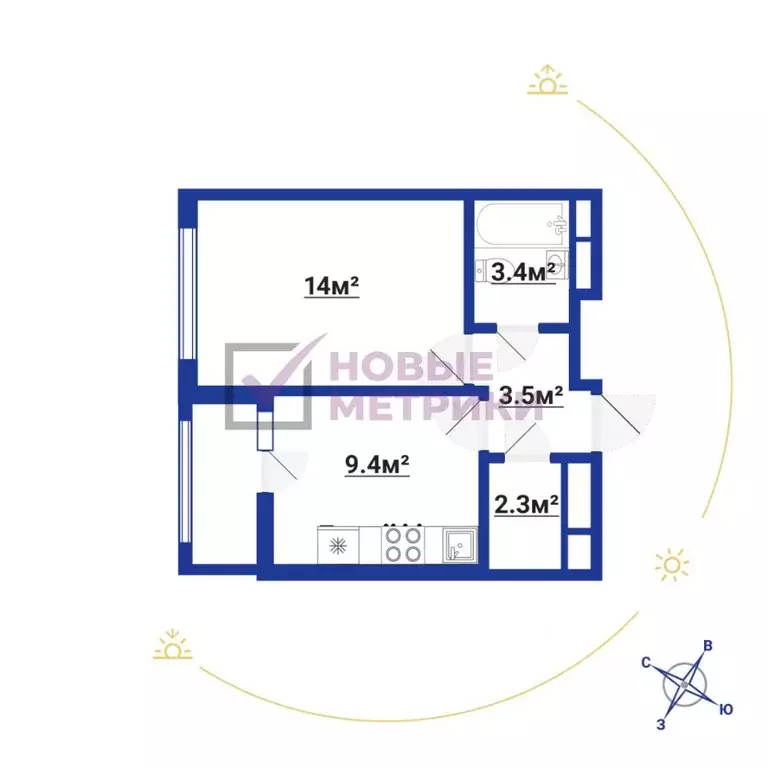 1-к кв. Санкт-Петербург Планерная ул., 97к2 (35.4 м) - Фото 2