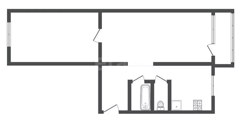 2-комнатная квартира: Киселёвск, Утренняя улица, 4/2 (44.1 м) - Фото 1