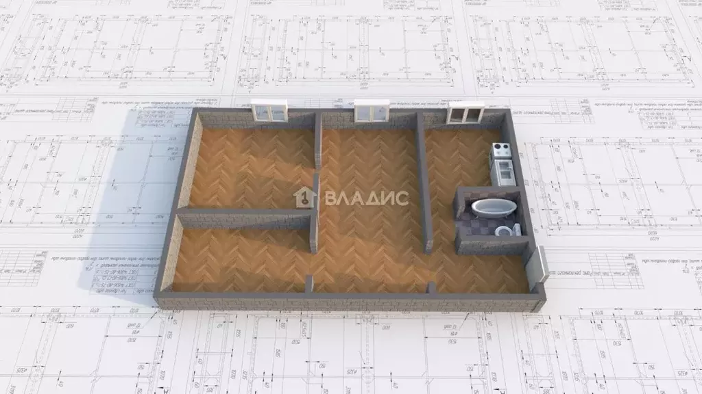 2-к кв. Иркутская область, Ангарск 8-й мкр, 92 (44.8 м) - Фото 2