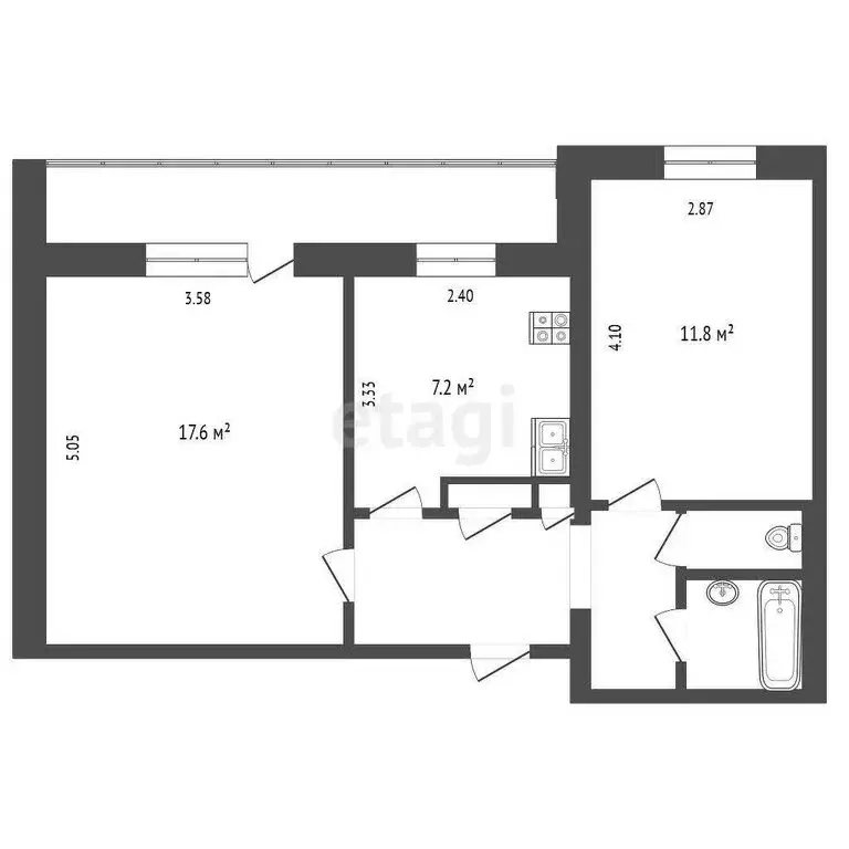 2-комнатная квартира: Рыбинск, проспект Серова, 20 (49 м) - Фото 0