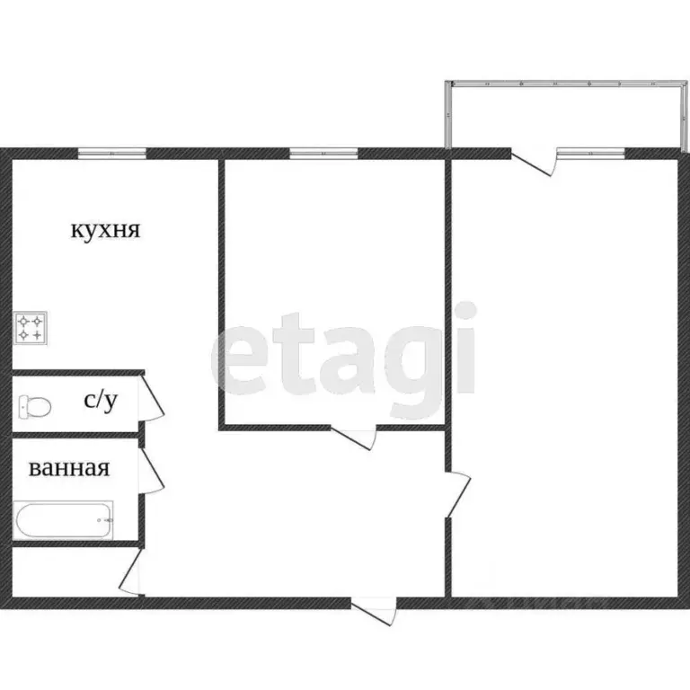 2-к кв. Свердловская область, Нижний Тагил Южная ул., 5 (50.2 м) - Фото 2