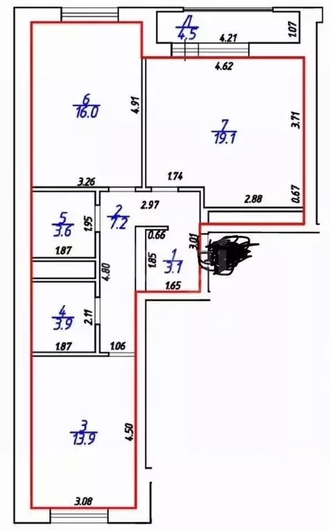 2-к кв. Удмуртия, Ижевск ул. Имени В.С. Тарасова, 4 (71.6 м) - Фото 2