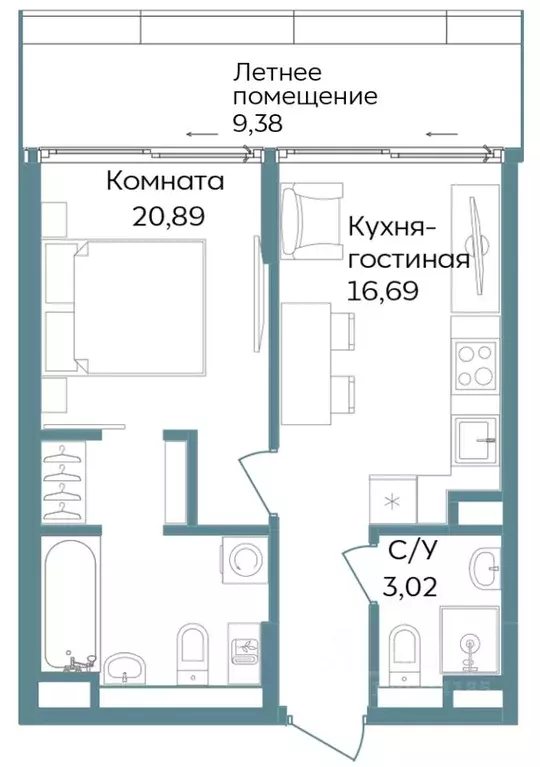 2-к кв. Крым, Саки ул. Морская (49.98 м) - Фото 1