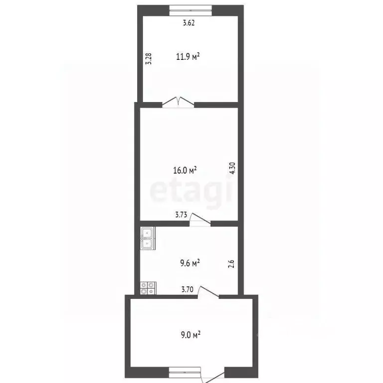 2-к кв. Крым, Ялта муниципальный округ, Массандра пгт ул. Винодела ... - Фото 2