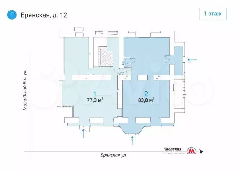 Аренда Торговой площади 83.8 м2 м. Киевская в зао - Фото 0
